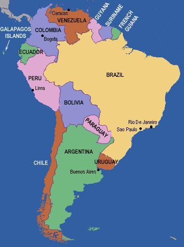 Rio grande river mapa jižní ameriky