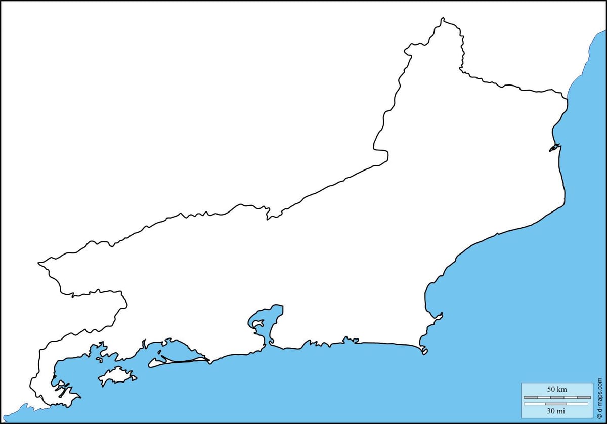 Rio de Janeiro obrys mapy