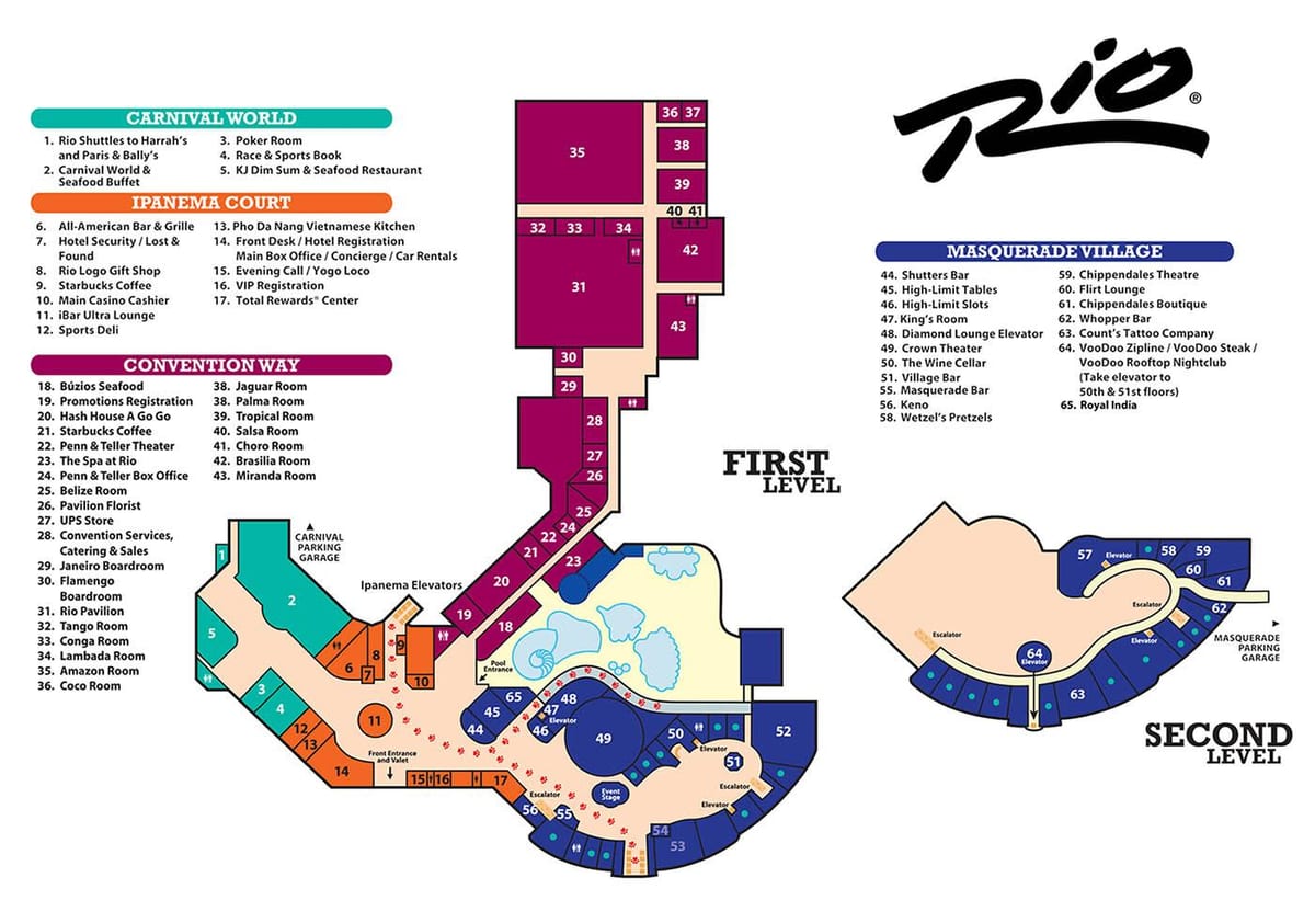 mapa Rio casino