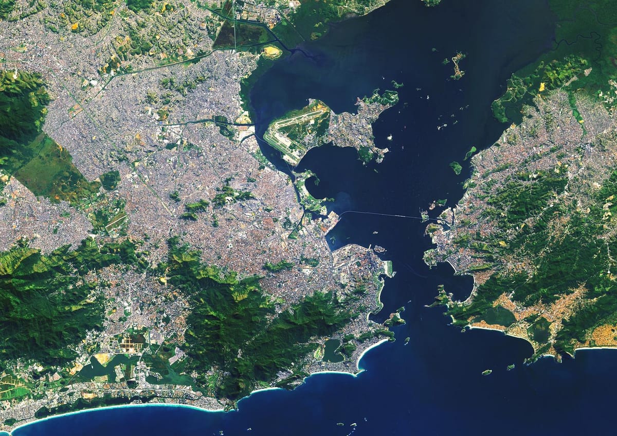 satelitní mapu Rio de Janeiro