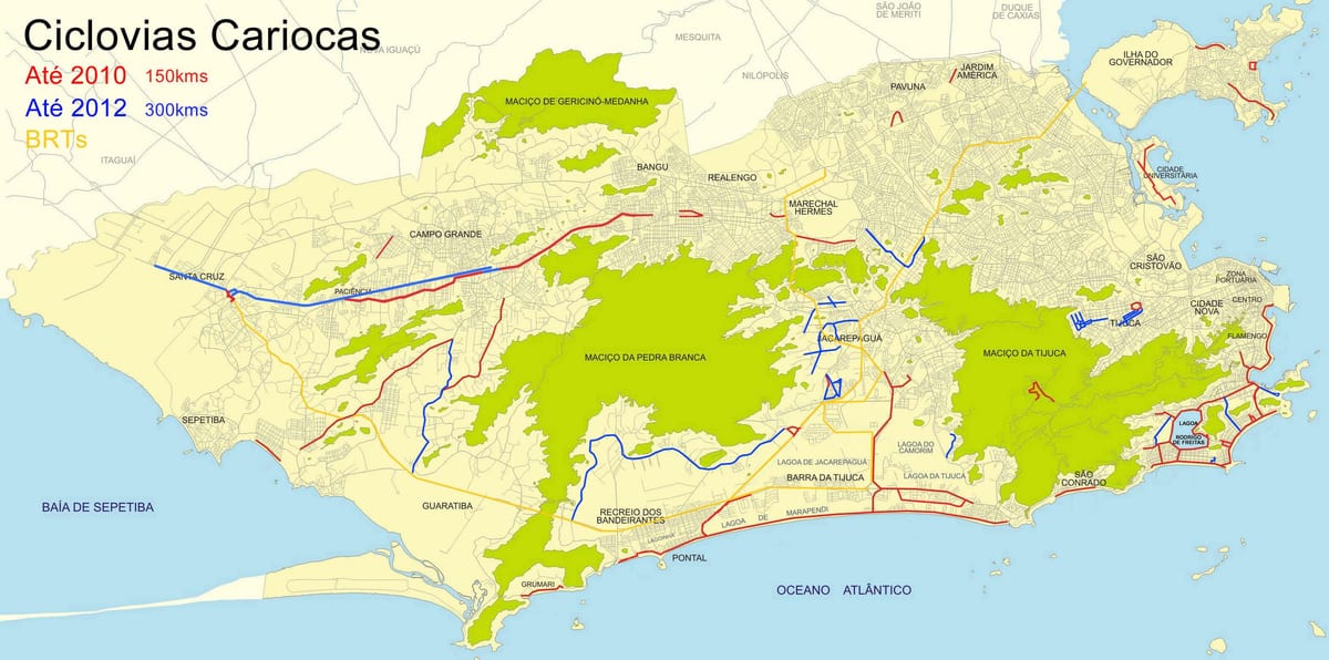 Rio de Janeiro kole mapě
