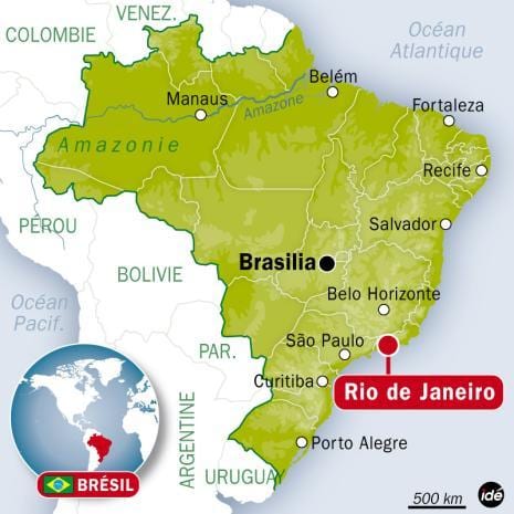 kde je Rio se nachází na mapě světa