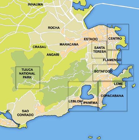 mapa Rio okolí