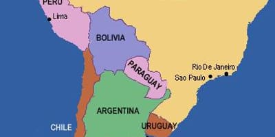 Rio grande river mapa jižní ameriky