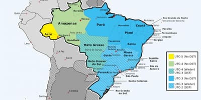 Rio časového pásma mapě