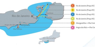 Rio de Janeiro loď mapě