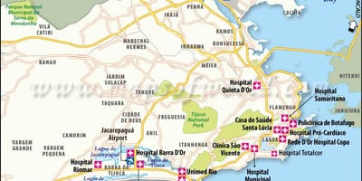 Rio de Janeiro nemocnice mapě