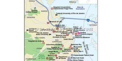 Rio de Janeiro obchod mapě