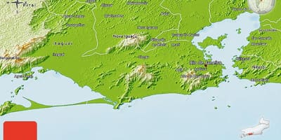 Geografické mapě Rio