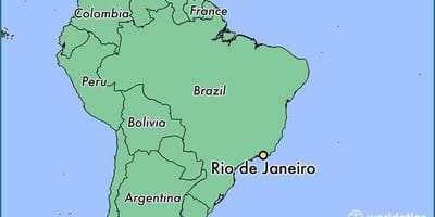 Mapa ukazuje Rio de Janeiro